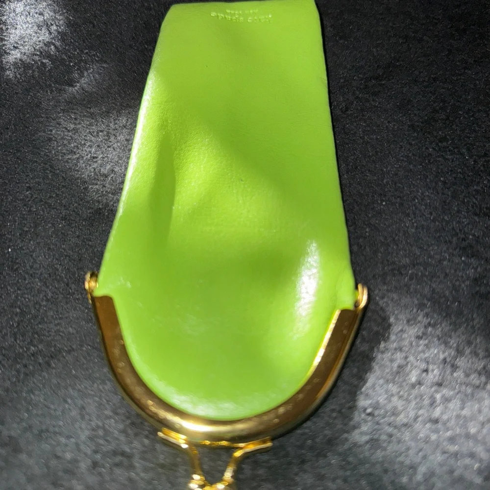 Kate Spade Lime Green Glasses Case with Gold Accents - Picture 4 of 12